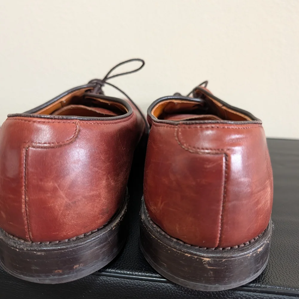 Allen‎ Edmonds Byron Cap Toe Oxford Shoes Men’s 11.5D Brown Leather USA Made